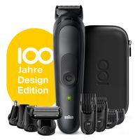 Braun MGK7, 9-in-1 Barttrimmer und Haarschneider für Herren, Design Edition mit Reise-Etui – Schwarz