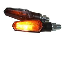 Halogen Mini-Blinker schwarz getönt universal für Motorrad Roller Quad