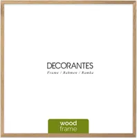 FRAMAI® Bilderrahmen, 50x50 cm, Eiche, Natur Holz Rahmen, Rahmen Echtholz Bilderrahmen, Rahmen mit Bruchsicheren Plexiglas, Aufhänger und Aufsteller (