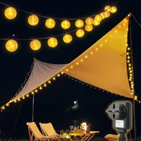 Salcar 5m 20 LED Lichterkette Batterie Lichterkette Lampions Außen InnenWasserdicht IP44 8 Lichtmodi Gartenleuchten Garten Party Deko