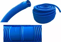 Poolschlauch 38 mm 3 Meter Schwimmbadschlauch blau Pool Saug Teich Schlauch