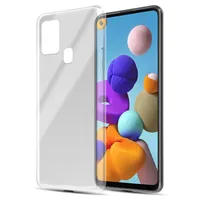 Cadorabo Hülle für Samsung Galaxy A21s Schutz Hülle in natur Schutzhülle TPU Silikon Cover Etui Case