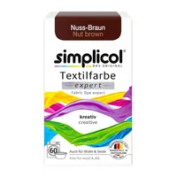 Simplicol Textile Colour expert pro kreativní barvení ořechově hnědé barvy