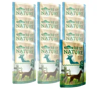Dehner Best Nature Hundefutter, Nassfutter, für ausgewachsene Hunde, Wild / Nudeln / Cranberries, 12 x 150 g Beutel (1.8 kg)