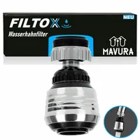 FILTOX Wassersparer Wasserhahnaufsatz Strahlregler Schwenkbrause Mischdüse Perlator