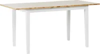BELIANI Stół do jadalni jasne drewno z białym kauczuk rozkładany blat 80x120/150 cm kuchenny