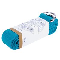 CAPITAL SPORT Siddha Yogagürtel Essential Trainingsgurt Yogagurt , 250 x 3,8 cm (BxT) , 100 % Baumwolle , robust , reißfest , extralang , aufrollbar , mit elastischem Band , petrol