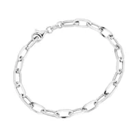 Armband Smart Jewel oval, Silber Königskette