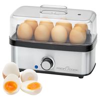 ProfiCook® Eierkocher für bis zu 8 Eier | Omelett-/Pochier-Funktion | Messbecher mit Ei-Picker | mit Kontrollleuchte & Summer | PC-EK 1275