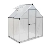 Palram - Canopia Aluminium Gewächshaus Mythos 64 Silber 126x185x208 cm