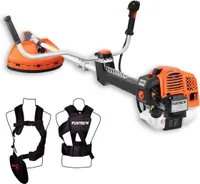 FUXTEC Profi Benzin-Motorsense | 2-Takt Rasentrimmer | 3,5 PS Freischneider | 52ccm | 8,6kg | mit Faden + Messer | mit Komfort-Tragegurt | FX-PS162