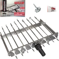 OLYMP Mehrfacher Grillspießdreher Sesam für 9 Spieße, elektrisch Schaschlik, Grillspieß, Drehspieß