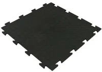 Gewerbeboden PVC Fliesen 8mm Garagenboden Industrieboden Klick-Verlegung schwarz, Farbe:Fliese - Noppen - schwarz