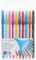 Topwrite - Ballpoint pen set of 10 colors