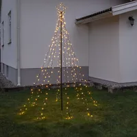 Dekoracja świąteczna LED 8 linii świetlnych z gwiazdą na sztycy Białe Ciepłe SPIKY