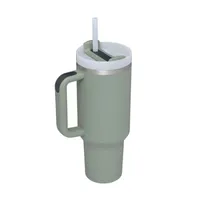SON4SUN 1182ml Thermobecher mit Stroh und Griff - 40oz Kaffeebecher to Go -  Doppelwandiger Edelstahl Vakuum Isolierbecher - Tragbare Autobecher Becher