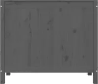 vidaXL Wäschetruhe Grau 88,5x44x76 cm Massivholz Kiefer