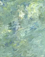 Komar Fototapete Flow Reflection Grün und Blau - 610004 - 200 x 250 cm