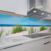 Küchenrückwand Nordsee 60 x 300 cm, robuste ABS-Kunststoff Platte Monolith mit Direktdruck