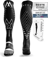 BLACKROX Kompressionsstrümpfe Sport Astropreform Kompressionssocken Vergleichssieger Sportkompressionsstrumpf Laufstrümpfe Fussball, schwarz, Gr. S-M