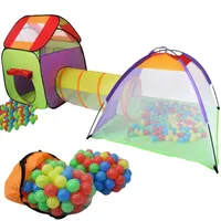 Kinder Spielhaus Zelt Faltreifen Außen Tunnel Zelte Innen Krabbeln Spiel Zelt 