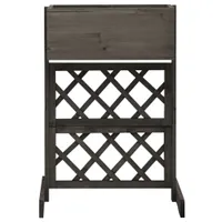 vidaXL Garten-Spalier mit Blumenkasten Grau 45x30x74 cm Tannenholz
