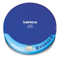 Lenco CD-011 - Tragbarer CD-Player mit Akku-Aufladefunktion - Blau