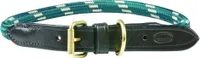Kožený obojek pro psy Weatherbeeta Rope WB1342 (M) (zelená/hnědá)