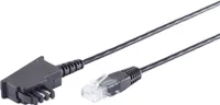 DSL VDSL Routerkabel, schwarz, 1,5m, 12-09155 TAE-F Stecker auf RJ45 Stecker