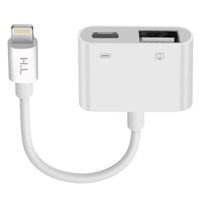 HL-109 iPhone / iPad Lightning auf USB + Lightning Adapter – Weiß