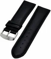 Uhrenarmband Armband schwarz Ton in Ton 20mm Kalbleder NEU