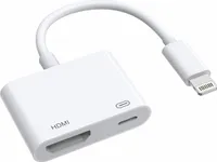 HDMI Lightning Adapter für Apple iPhone & iPad, 1080p Full HD Video Konverter – Kompatibel mit iPhone 5-15, iPad Air, Pro, Mini, USB Hub Kabel