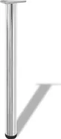 vidaXL 4x höhenverstellbares Tischbein Chrom 710 mm