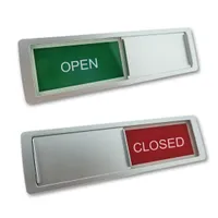 Posuvná cedule CombiCraft s "Open-Closed" ve stříbrné barvě 178 x 50 mm - za 1 kus