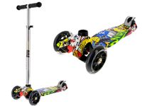 Scooter Roller Tretroller Cityroller Kickboard Kinderroller klappbar LED HLB06P 
