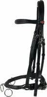 Cheval Kappzaum Reitkappzaum Leder Kappzaum, schwarz zum Longieren und Reiten in P/S
