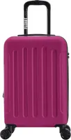 Flexot® Trolley - Handgepäck Koffer M Dunkellila – Aluminium-Teleskopstange, ABS-Hartschale, erweiterbar 20%, Größe M, 360° Rollen – Koffer, Rollkoffer, Bordcase, Suitcase, Luggage