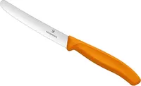 Nóż do obierania VICTORINOX Swiss Classic srebrny, pomarańczowy gładki, ostrze: 11,0 cm