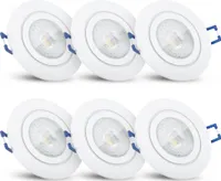 RW-2 Bad Einbauleuchte LED flach weiß & rund IP44 inkl. fourSTEP Modul 4W neutralweiß, Stückzahl:1er Set