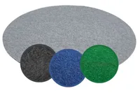 Kunstrasen Rund Grau 250 cm - mit Noppen zur Drainage - Poolunterlage - Rasenteppich für Balkon, Terrasse und Garten