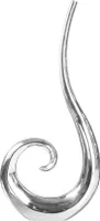 Riesige Designer Vase Wave Alu silber XXL 105cm Blumenvase Aufbewahrung Deko