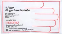 Fingerhandschuhe 100 % Baumwolle Größe 7, 2 St. Handschuhe