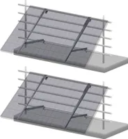 Zelsius Universal Solarmodul Balkonhalterung Set für 2 Solarpanele, verstellbarer Winkel, Montageset