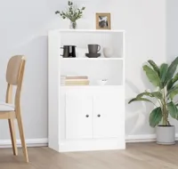 Möbel Highboard Weiß 60x35,5x103,5 cm Holzwerkstoff - Kommoden 816312