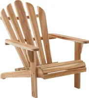 Möbilia Gartensessel aus Teak Holz | mit Armlehnen | B 57 x T 73 x H 104 cm | natur | 11020019 | Serie GARTEN
