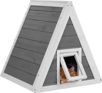relaxdays Wetterfestes Katzenhaus aus Holz