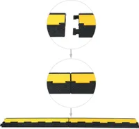 vidaXL Kabelbrücke 2 Kanäle Gummi 101,5 cm