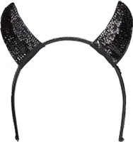 Bristol Novelty Uni Erwachsene Pailletten Teufelshörner BN259 (Einheitsgröße) (Schwarz)