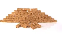 50 St. Miniatur Ziegel aus Kork, Krippenbau, Puppenstube, 1x1x3 cm