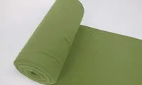 Bündchenstoff LUC Schilfgrün, Uni 270 g/m², Strickschlauch glatt/fein, 35cm Schlauch, Meterware